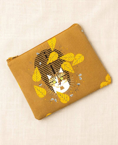 Cat, Mod, Gold Pouches, Coin Purse, Cosmetic Bags