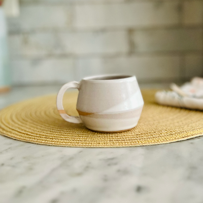Ceramic Criss-Cross Espresso Mug/Tea Cup