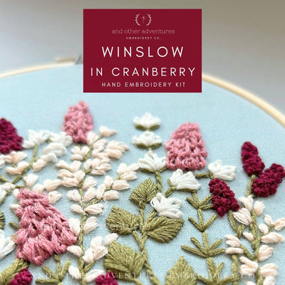 Embroidery Kit - Winslow in Cranberry