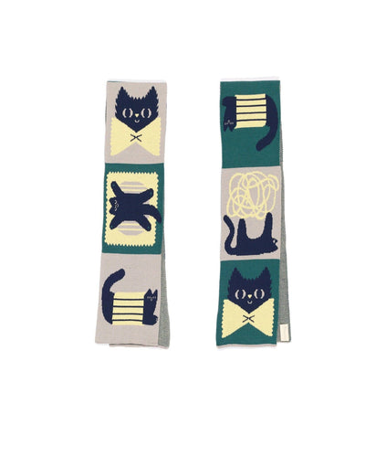 Pasta Cat Mini Scarf: Linguini in Egyptian Cotton