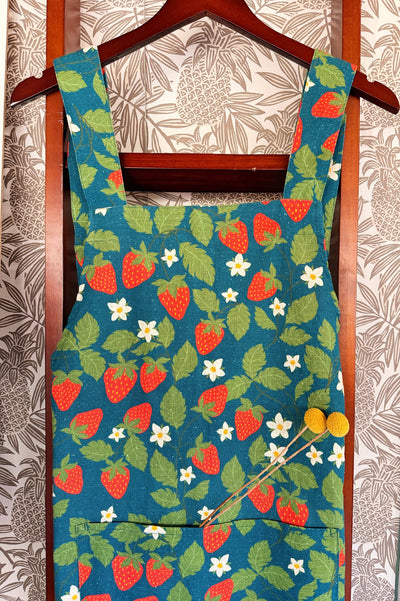 Cross Back Apron - Dusty Rose Pink