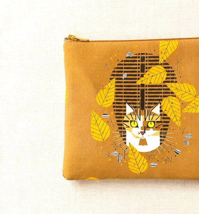 Cat, Mod, Gold Pouches, Coin Purse, Cosmetic Bags