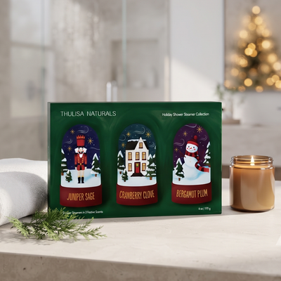 Holiday Shower Steamer Snow Globe Gift Set