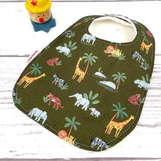 Baby Bib - Green Safari - Gift & Gather