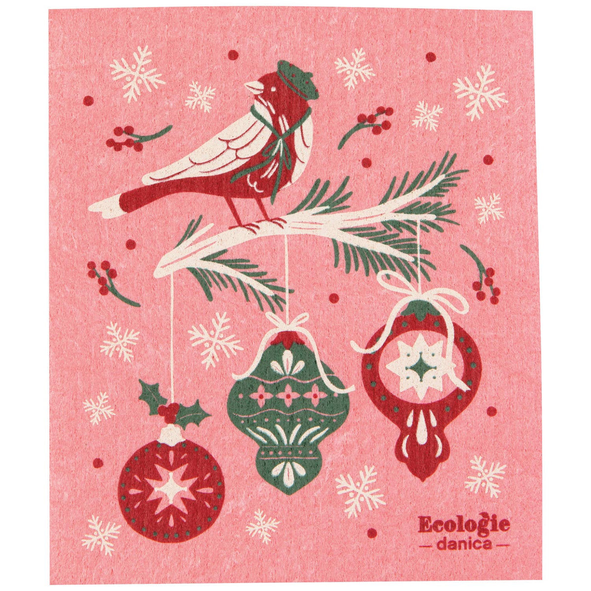Swedish Dishcloth - Season's Tweetings Christmas