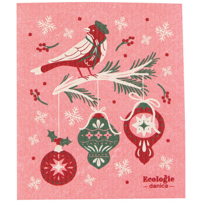 Swedish Dishcloth - Season's Tweetings Christmas