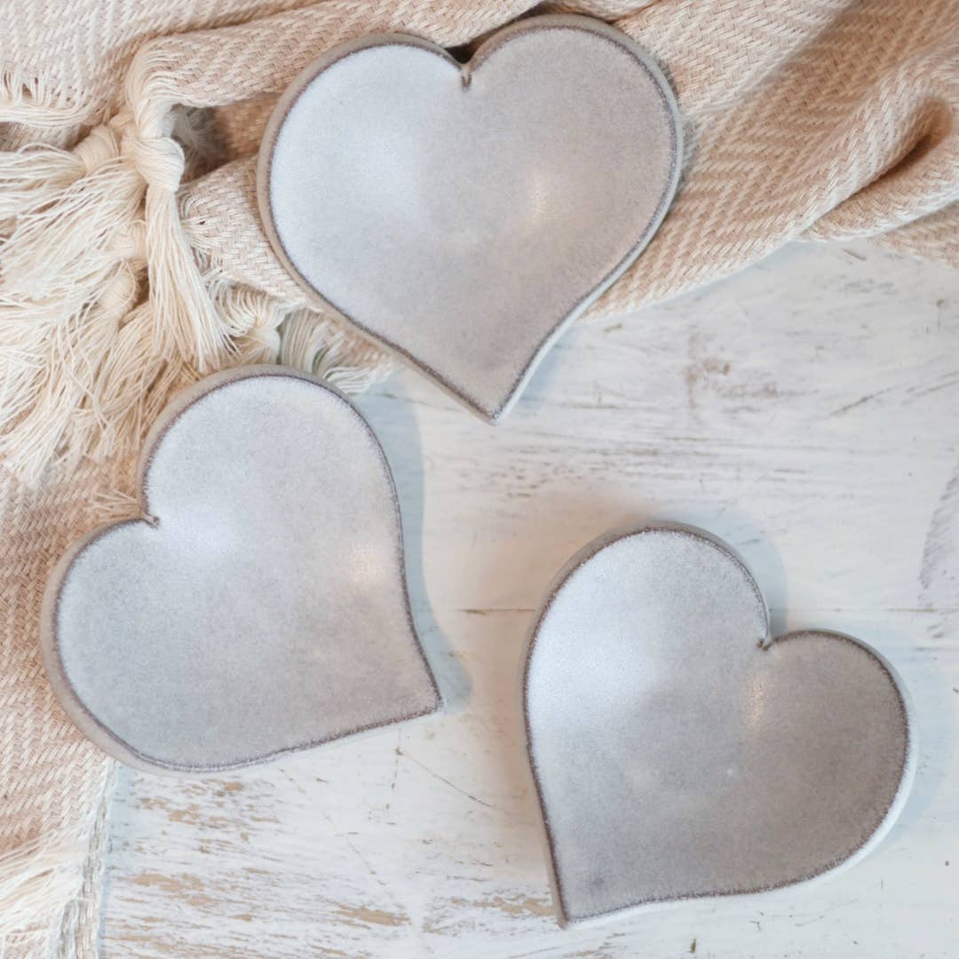 Heart-Shaped Trinket Dish in Cream