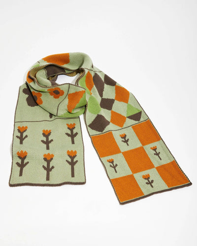 Toni Darling Frank - Knit Scarf - Cotton - Made in USA: Blue Clementine in Egyptian Cotton