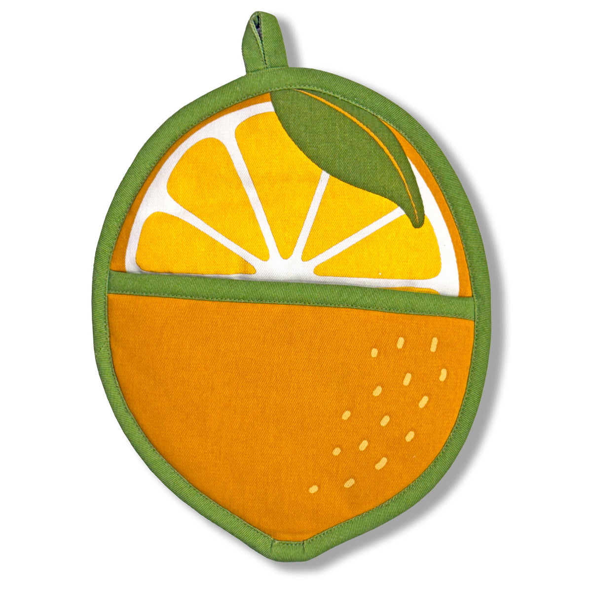 Pot Holder w/ Pocket - Lemon