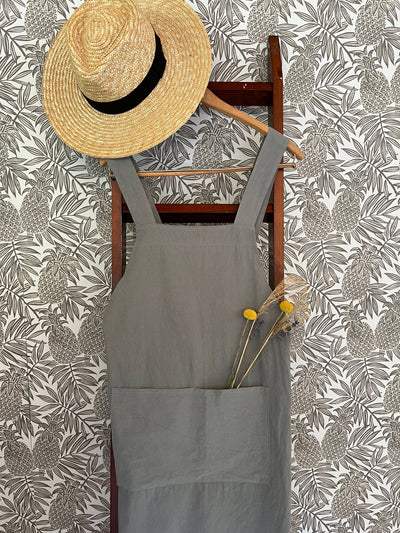 Cross Back Apron - Dusty Rose Pink