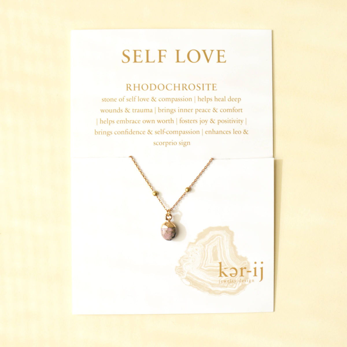 Necklace - Healing Stone with Quote