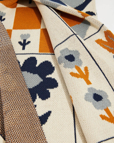 Toni Darling Frank - Knit Scarf - Cotton - Made in USA: Blue Clementine in Egyptian Cotton
