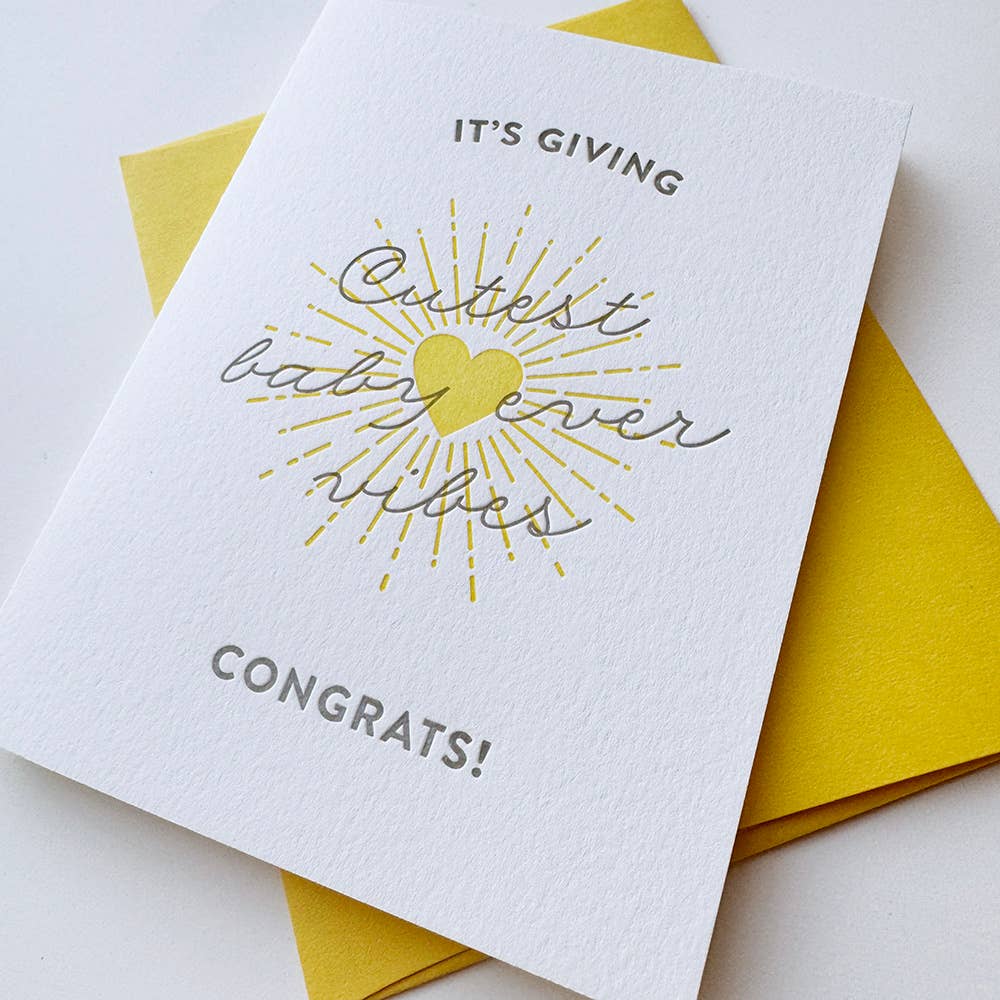 Card - Cutest Baby Vibes - Gift & Gather