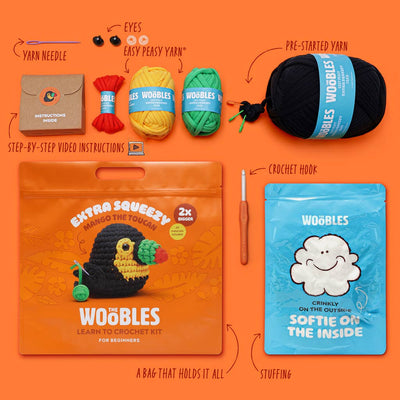 Mango the Toucan Extra Squeezy Crochet Kit