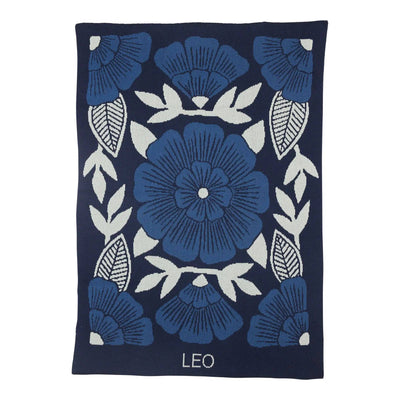 New Bloom - Knit Baby & Kid's Blanket - Cotton - Made in USA: Night Peony in Egyptian Cotton