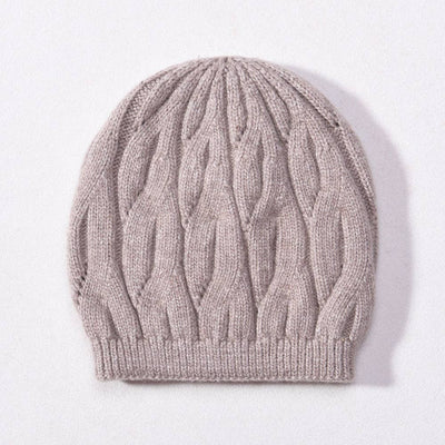 Wool Cable Knit Hat / Fingerless Gloves *Sold separately: Hat / Khaki