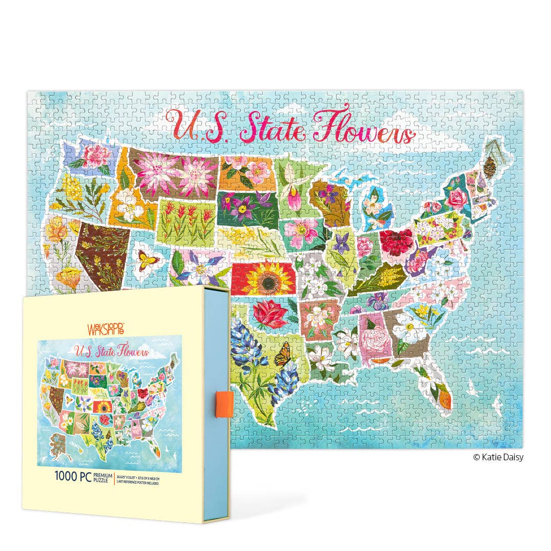 Jigsaw Puzzle - 1000 Piece -  U.S. State Flowers