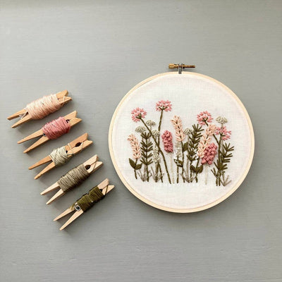 Embroidery Kit - Meadow in Blush & Olive