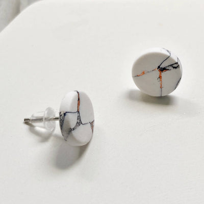 Earrings - Howlite Studs