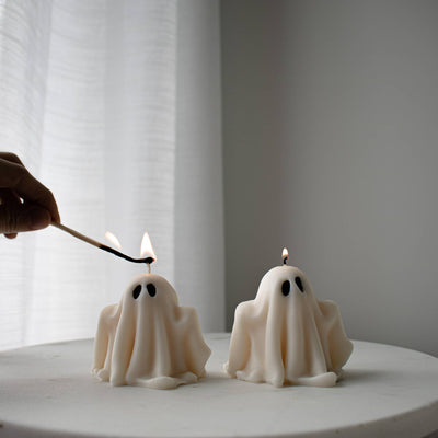 Ghost Candles, Halloween Spooky Candle, Autumn Decor