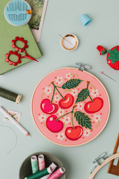 Embroidery Kit - Cherries