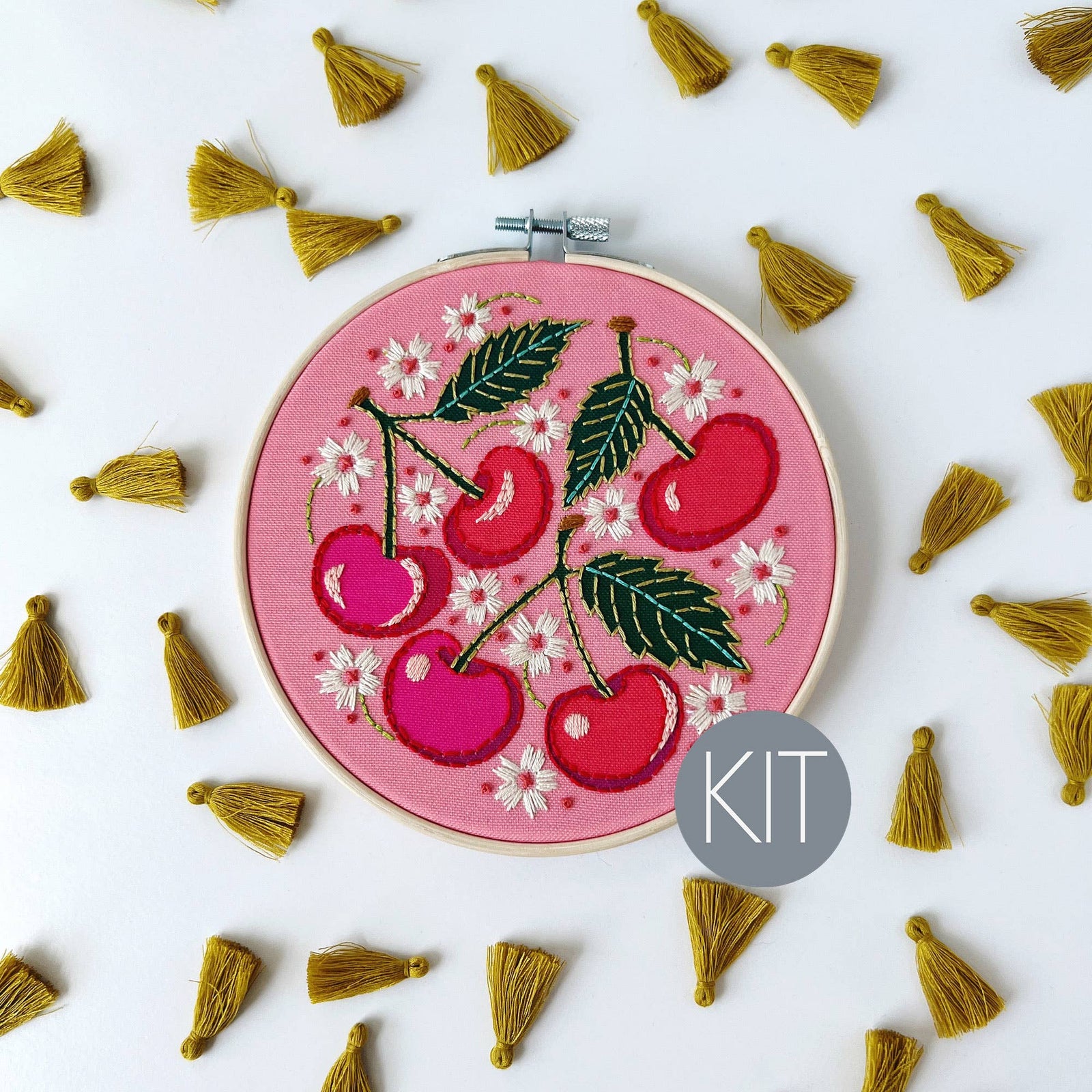 Embroidery Kit - Cherries