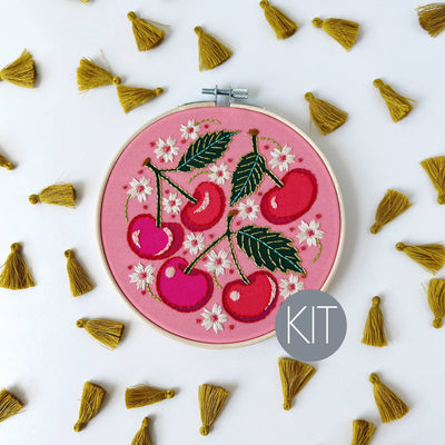 Embroidery Kit - Cherries