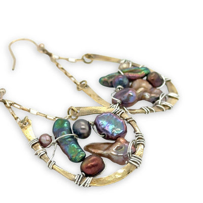 Earrings - Hoops - Freshwater Pearl Ménage