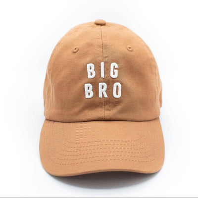 Brown cap with 'BIG BRO' text on a white background