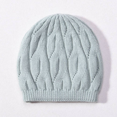 Wool Cable Knit Hat / Fingerless Gloves *Sold separately: Hat / Mint
