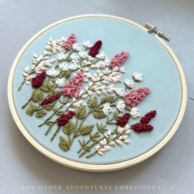 Embroidery Kit - Winslow in Cranberry