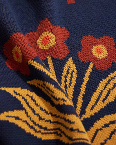 Petals - Knit Throw Blanket - Cotton - Made in USA: Evening Shade in Organic Cotton