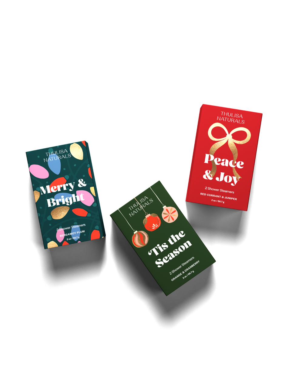 Holiday Shower Steamers - 2 pack - Red Currant and Juniper