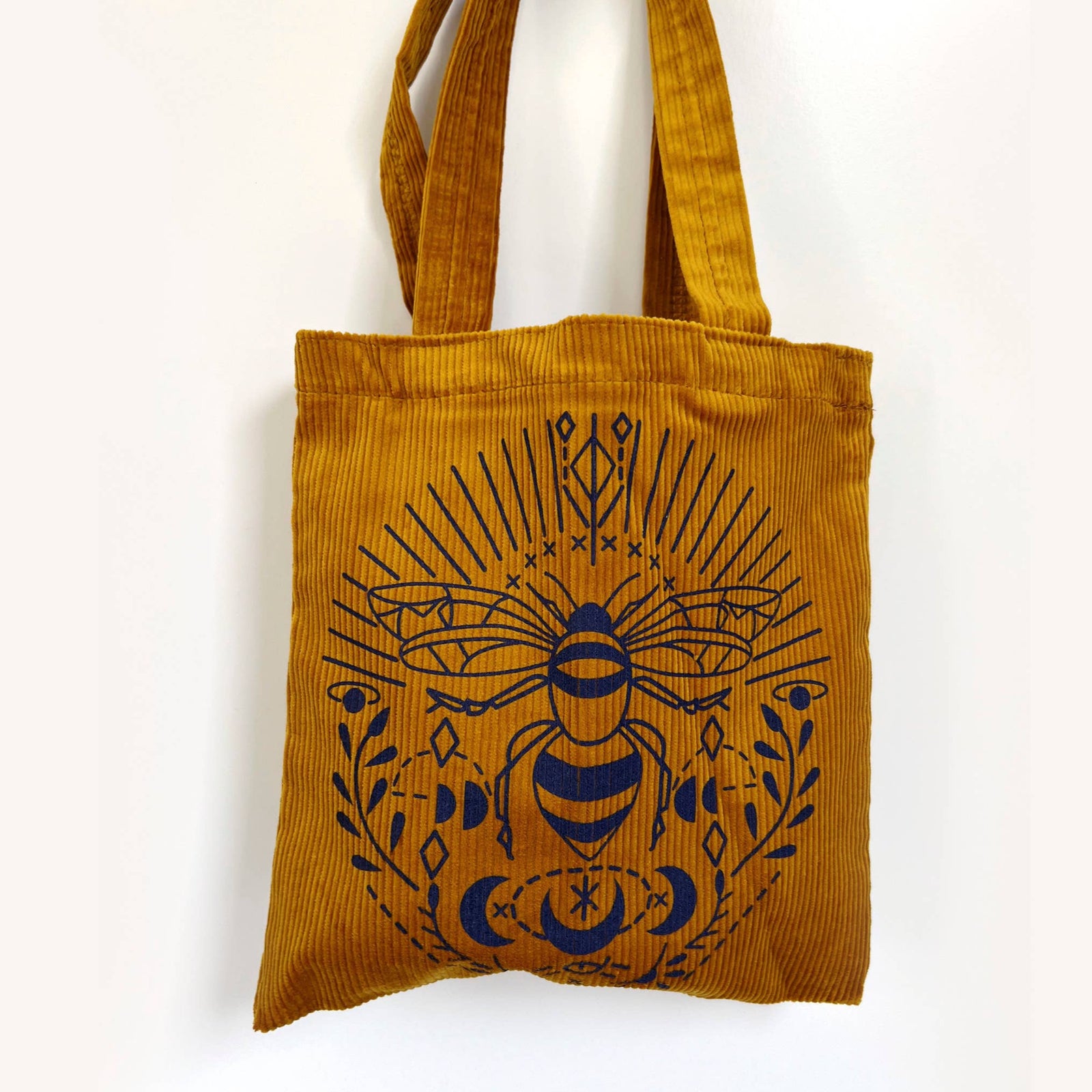 Corduroy Tote Bag - Bee