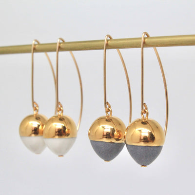 Earrings - Gold Dipped Acorn
