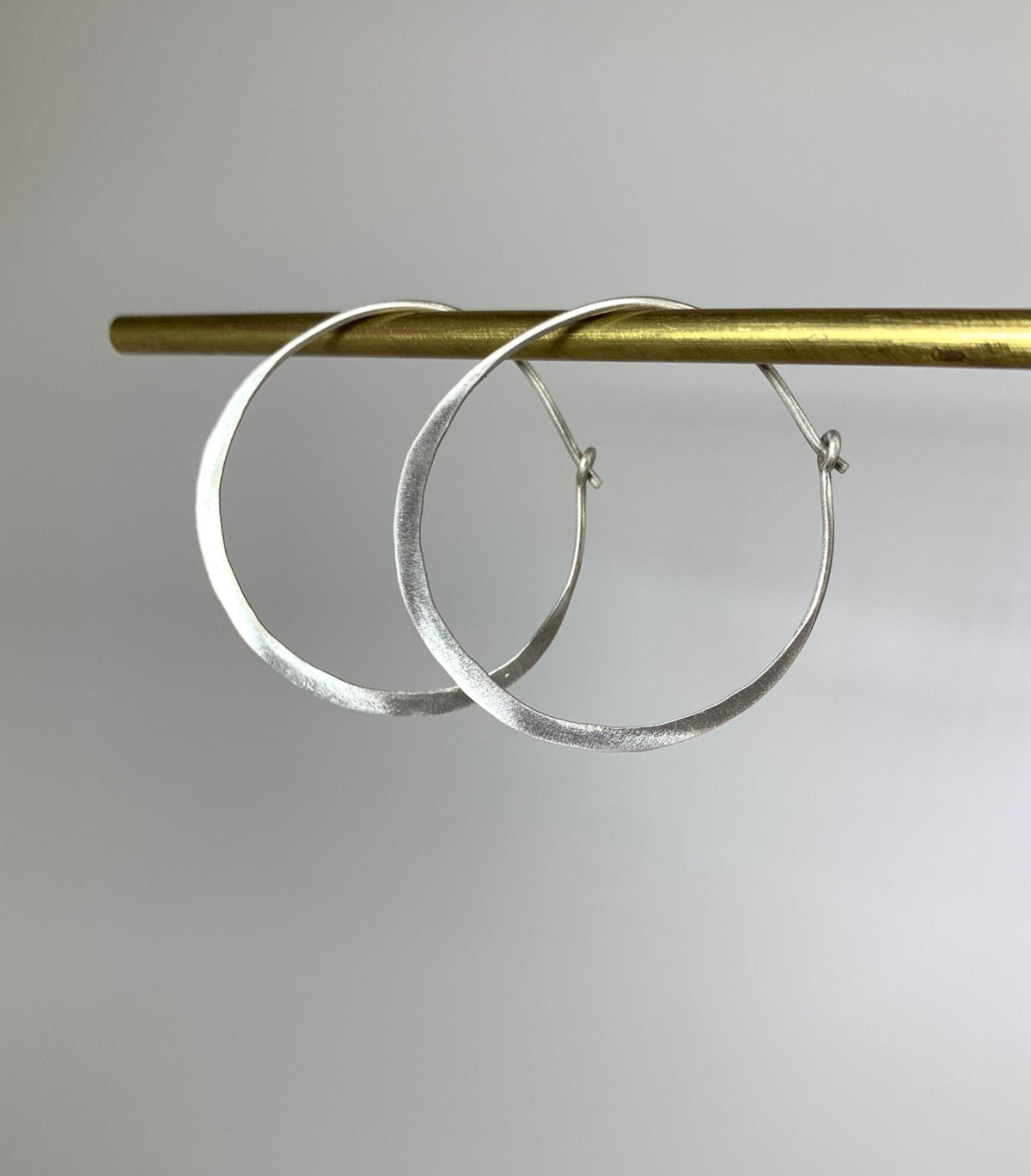 Earrings - Forged Round Hoop - Gift & Gather