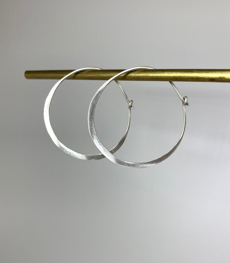 Earrings - Forged Round Hoop - Gift & Gather