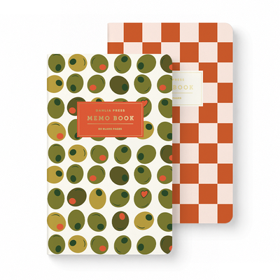 Pocket Notebooks - Olive/Checker