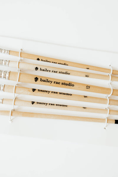 Round Tip Watercolor Brush Set - 6 piece