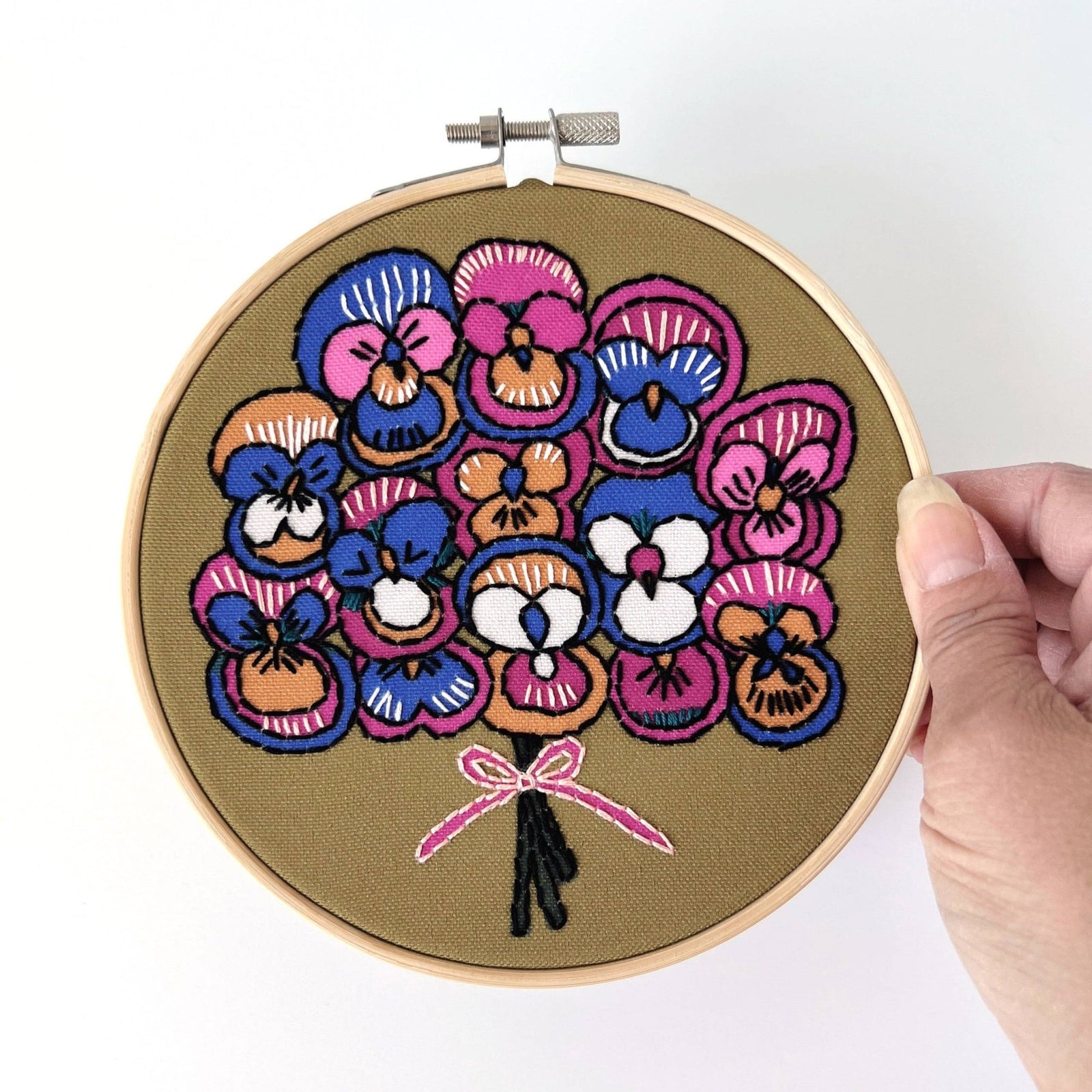 Embroidery Kit - Pansy - Gift & Gather