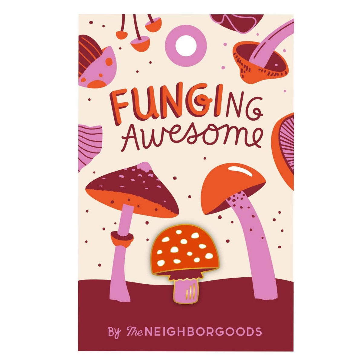 Enamel Pin - Mushroom - Gift & Gather