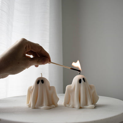 Ghost Candles, Halloween Spooky Candle, Autumn Decor