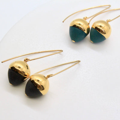 Earrings - Gold Dipped Acorn