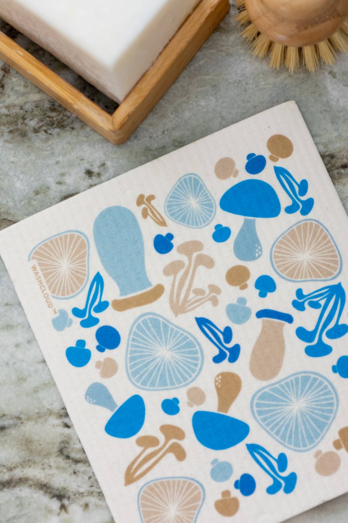 WASHCLOUD® BLUE SHROOM™ Nordic Dish Washing Sponge Cloth - No Tox Life