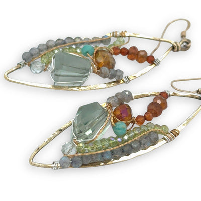 Earrings - Gemstone Stain Glass