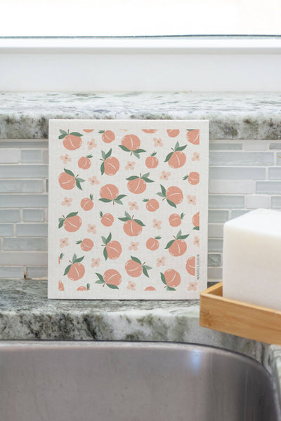 WASHCLOUD® PEACHES & SHINE™ Nordic Dish Sponge Cloth NEW - No Tox Life