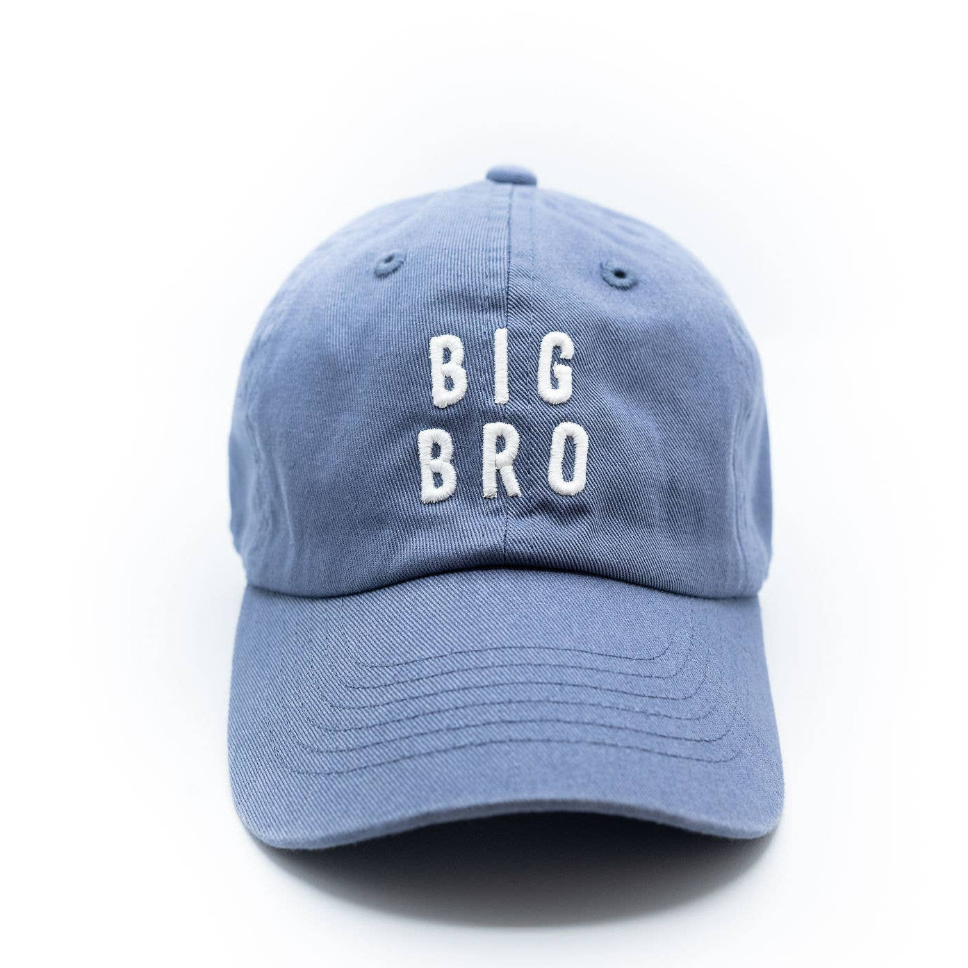 Blue cap with 'BIG BRO' text on a white background