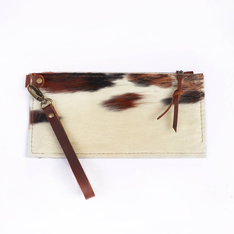 Cowhide Wristlet