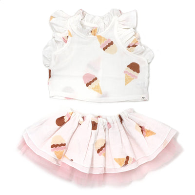 Gauze Lola Top & Tutu Skirt Set - Ice Cream - Gift & Gather