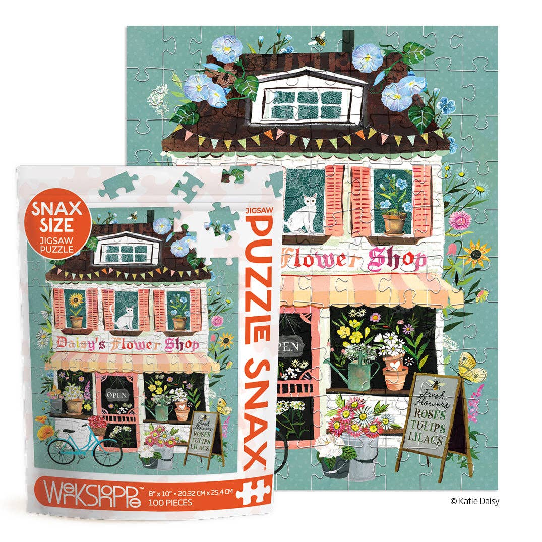 Jigsaw Puzzle - 100 Piece - Daisy's Flower Shop - Gift & Gather